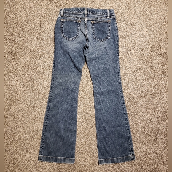 Gap stretchy long and lean style blue denim jeans size 4 in very good condition - Picture 3 of 4